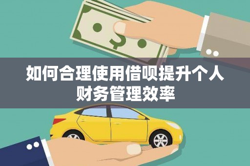 龙陵如何合理使用借呗提升个人财务管理效率