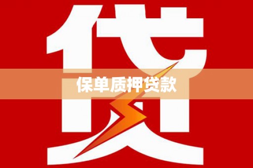 龙陵保单质押贷款