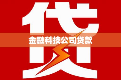 龙陵金融科技公司贷款