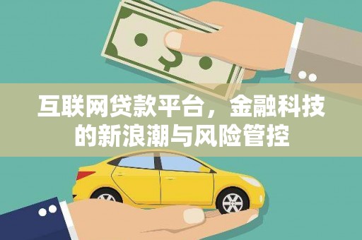 龙陵互联网贷款平台，金融科技的新浪潮与风险管控