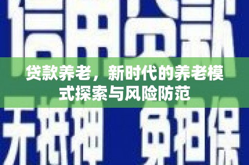 龙陵贷款养老，新时代的养老模式探索与风险防范