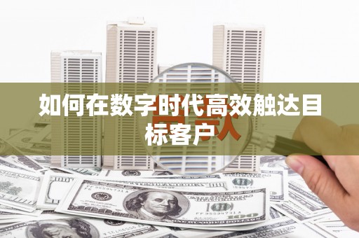 龙陵如何在数字时代高效触达目标客户